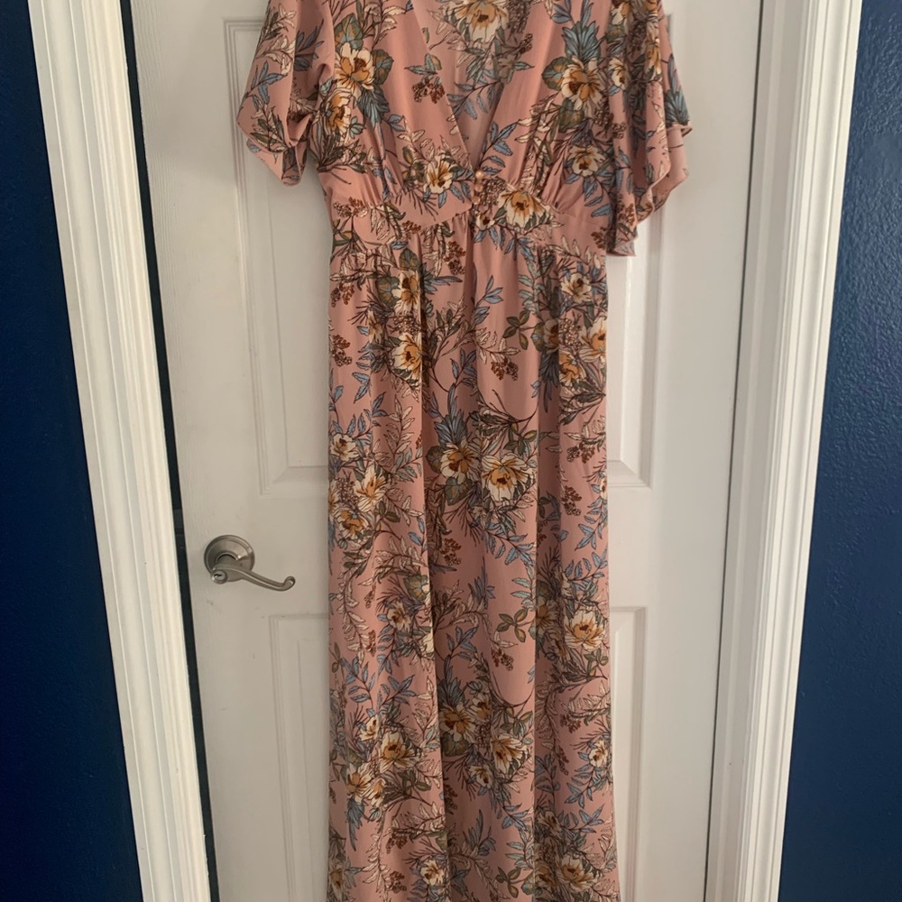 Bailey Blue Pink Floral Maxi Dress